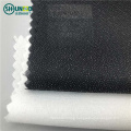 Chinese supplier for garment enzyme washed double dot pa coating 30D water jet low stretch plain weave woven fusible interlining